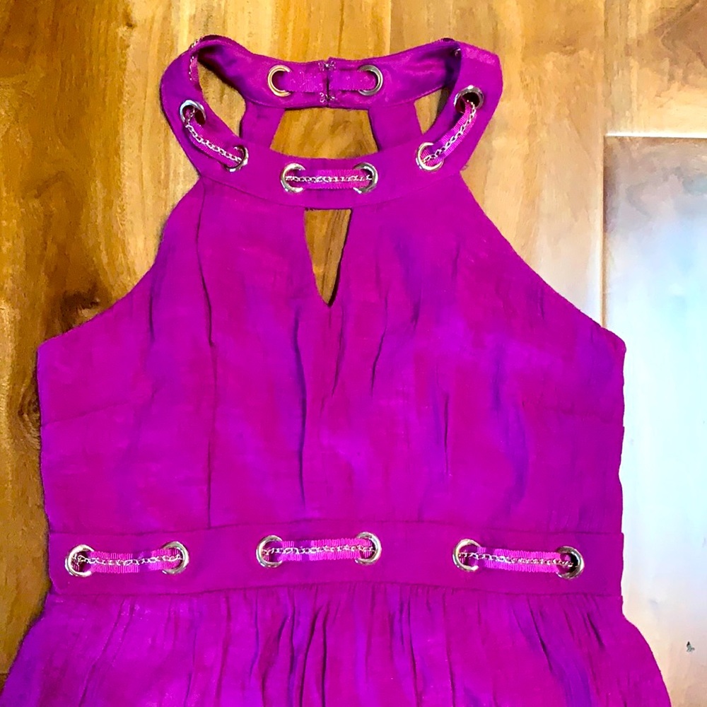 Thalia Sodi Fuschia maxi dress